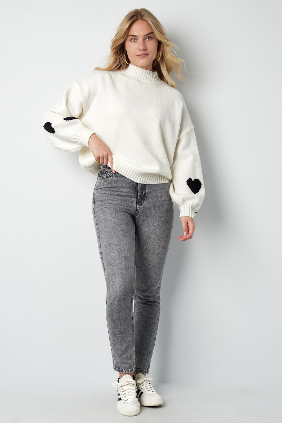Comfort Heart Knit sweater - fuchsia Picture5